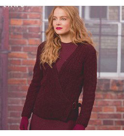 Wikkelvest gemaakt van Lang Yarns Malou Light uni en color