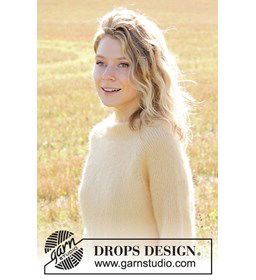 Citroenglans Trui gemaakt van Drops Kid Silk