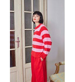Gestreepte damestrui Bad Babe gemaakt van Lang Yarns Wooladdicts Bliss