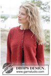 Breipatroon Spiced Cranberry cardigan van andere kant
