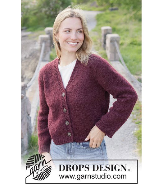 Breipatroon top-down damesvest met punnikrand