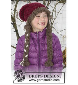 Muts met vlechten gemaakt van Drops Air