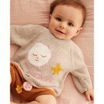 Breipatroon Babyvest met maan en ster
