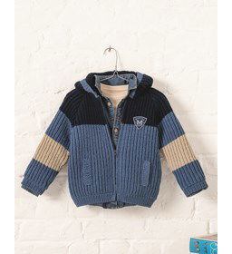 Jongens trui / jas gemaakt van Phildar Phil Irlandais