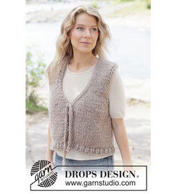 Cacoa Ridge Vest gemaakt van Drops Polaris