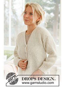 Damesvest mat V-hals en knoopsluiting