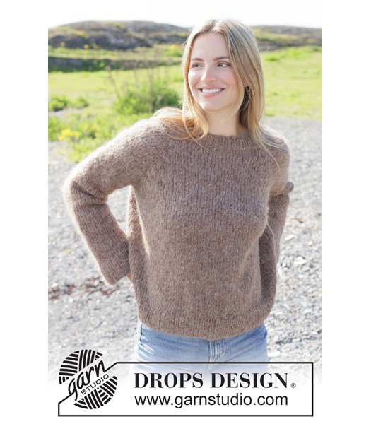 Breipatroon damestrui met raglan en kabels