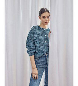 Damesvest in ajourpatroon