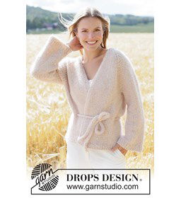 Zacht gebreid wikkelvest met riem | XS - XXXL gemaakt van Breinaalden zonder knop