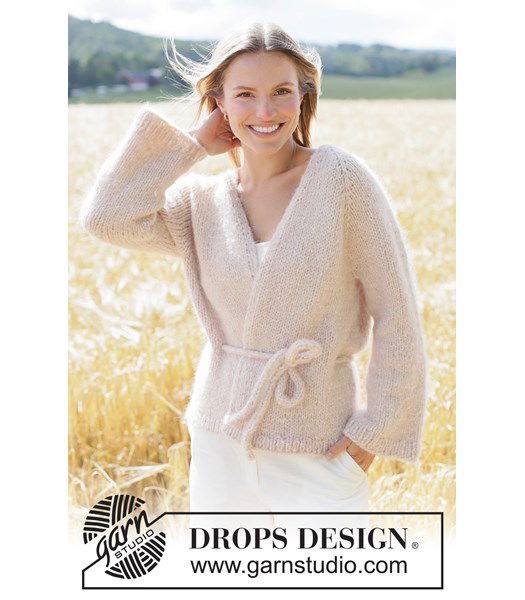 Breipatroon Zacht gebreid wikkelvest met riem | XS - XXXL