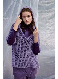 Open trui met capuchon