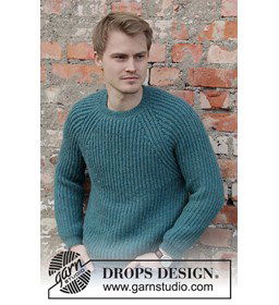 Heren trui gemaakt van DROPS Sky