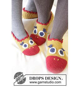 Kuiken sloffen gemaakt van Drops Nepal