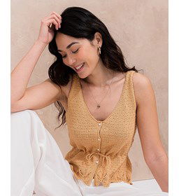 dameshemdje Lison met taillekoordje gemaakt van Naaiartikelen