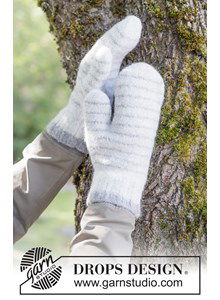 gestreepte gevilte herenwanten van wol en alpaca