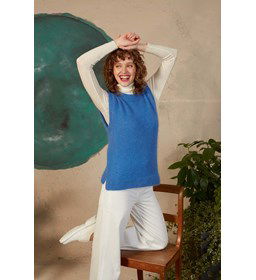 Damesspencer met split gemaakt van Lang Yarns Mohair 21