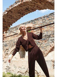 Kort damesvest met ajour Find Balance