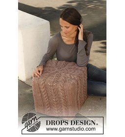 Gebreide hoes voor een poef 