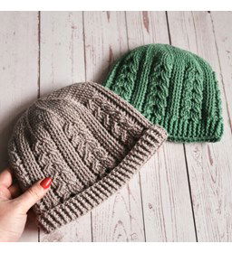 Keltische kabelmuts gemaakt van Durable Soqs