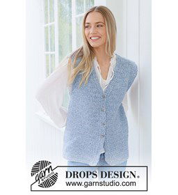 Damesspencer met V-hals gemaakt van knopen