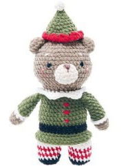 Knuffel beer als kerstelf 