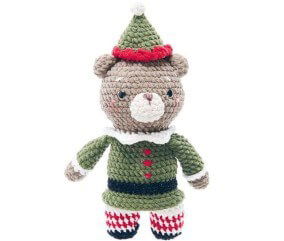 Haakpatroon Knuffel beer als kerstelf 