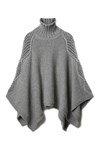 Breipatroon wijde poncho met ajourpatroon van andere kant