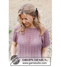 Dames shirt gemaakt van Drops Safran