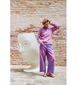 Damestrui met kraag Gallery Visit gemaakt van Boeken Lang Yarns