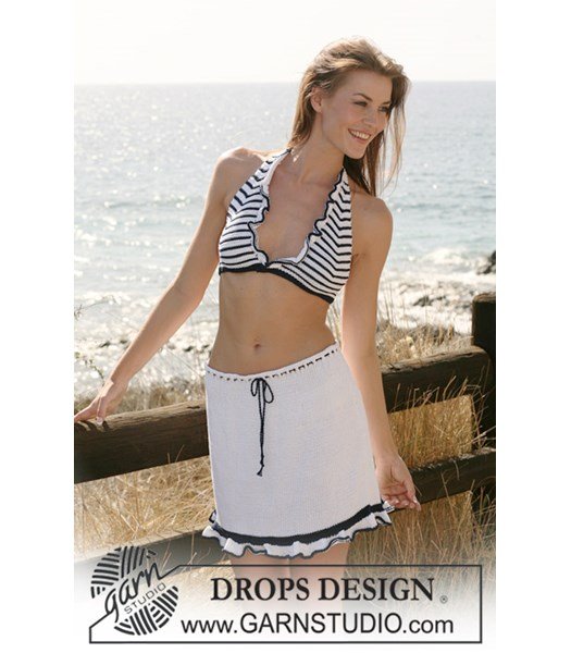 Breipatroon Bikini bovenstukje met rok.