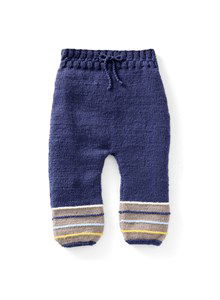 Gebreide broek met gestreepte pijpjes