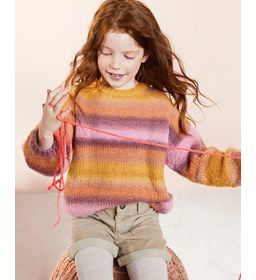 Meisjes trui gemaakt van Phildar Phil nuage