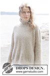 Breipatroon Gebreide top-down trui met hoge col in alpaca zijde van andere kant