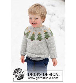 Kinder kersttrui gemaakt van Drops Air