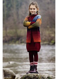 Breipatroon kindervest gemaakt van Lang Yarns Merino 150