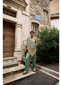 Omslagdoek in kantpatroon