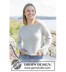 damestrui met raglan Misty Coast Sweater gemaakt van Naaiartikelen