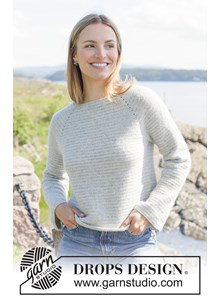 Haakpatroon damestrui met raglan misty coast sweater gemaakt van Drops Alpaca