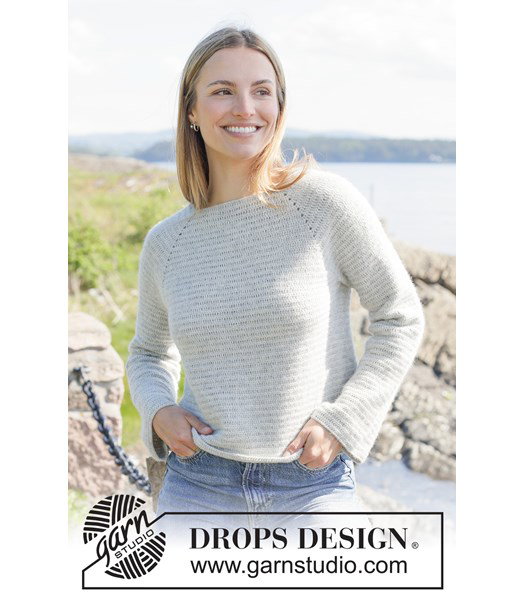 Haakpatroon damestrui met raglan Misty Coast Sweater