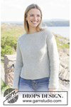 Haakpatroon damestrui met raglan Misty Coast Sweater van andere kant