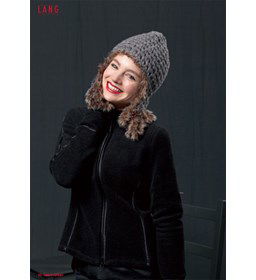 Muts met oorkleppen gemaakt van Lang Yarns Soft Hair (op=op)