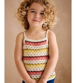 Meerkleurig hemdje gemaakt van Breinaalden zonder knop