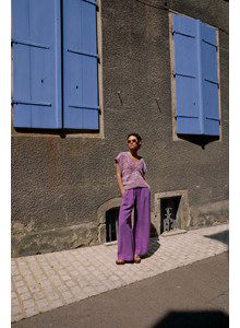 Mouwloze trio met lage V-hals