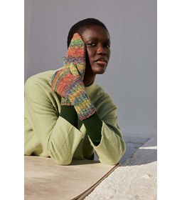 Wanten met brede boorden gemaakt van Breinaalden zonder knop