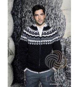 Herenvest Móska zwart gemaakt van Lopi Alafosslopi