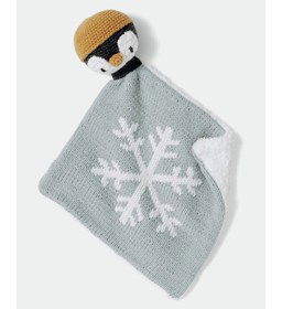 Knuffeldoekje met sneeuwvlok gemaakt van Phildar Phil Partner 3,5