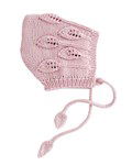 Breipatroon Babymutsje met bladpatroon en koordsluiting