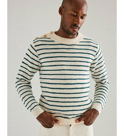 Herentrui met dunne steepjes gemaakt van Phildar Phil merinos 3,5