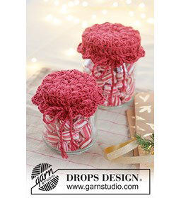 Holiday Jar Keeper Gehaakte Jampotdeksel gemaakt van Drops Belle