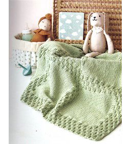 Deken in blokpatroon gemaakt van Lang Yarns Amira